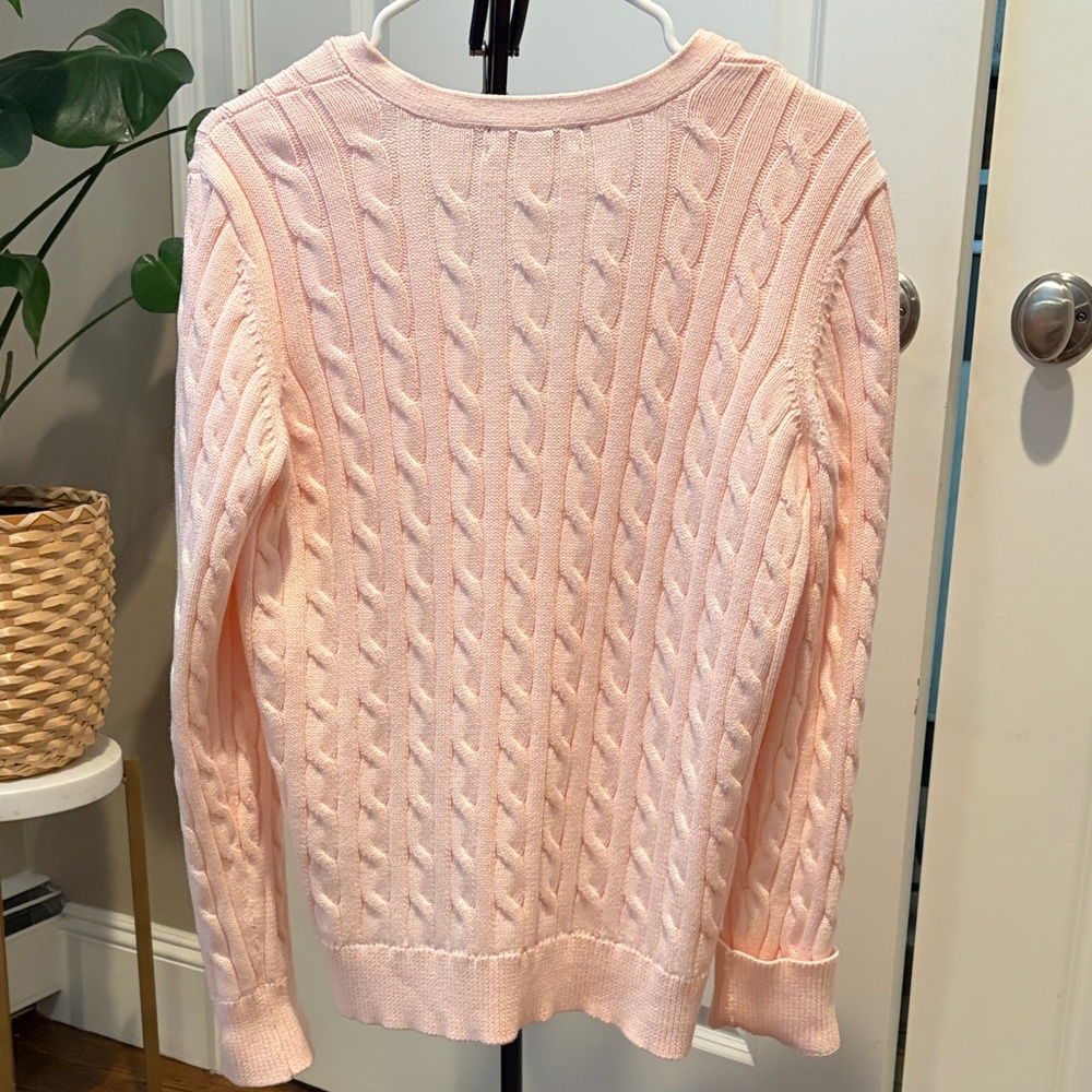 Polo by Ralph Lauren Soft Pink Cable Knit Cardigan - Picture 7 of 7